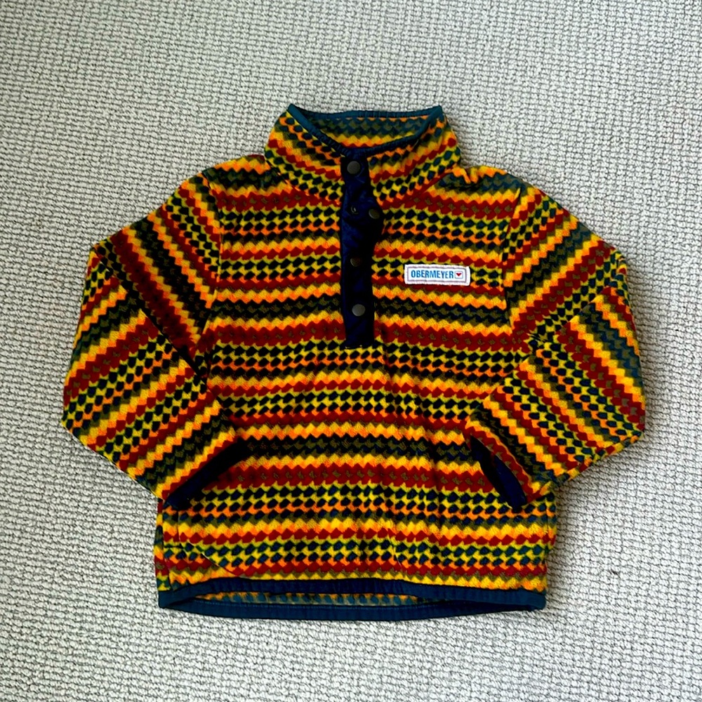 Boys Obermeyer Fleece with Pockets and quarter snap collar - Youth Small